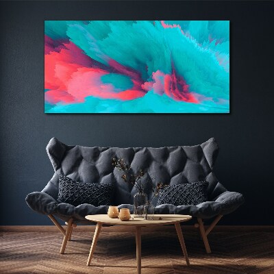 Turquoise abstract waves Canvas print