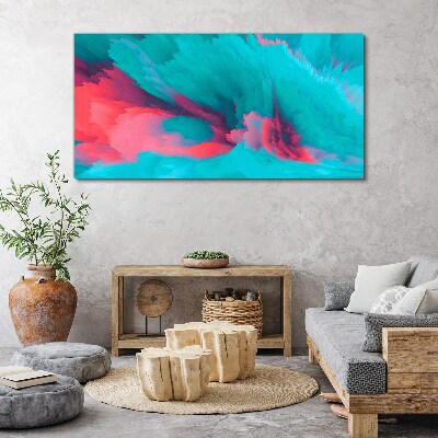 Turquoise abstract waves Canvas print