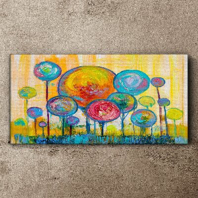 Colorful circles against the sun Canvas print