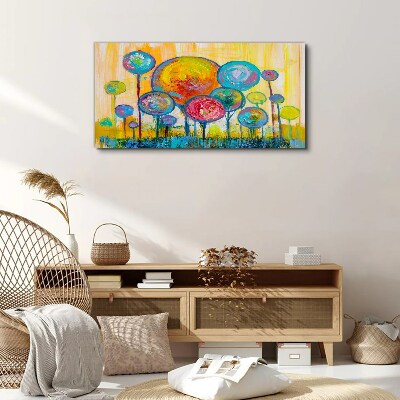 Colorful circles against the sun Canvas print