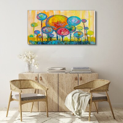 Colorful circles against the sun Canvas print