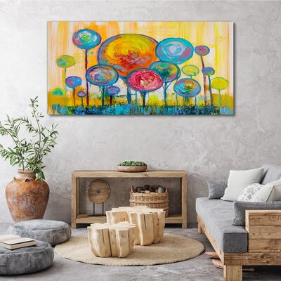 Colorful circles against the sun Canvas print