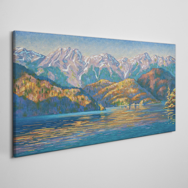 Mountain landscape in summer colors Canvas print