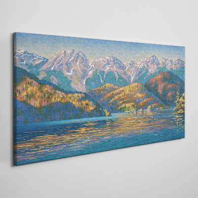 Mountain landscape in summer colors Canvas print