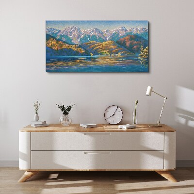 Mountain landscape in summer colors Canvas print