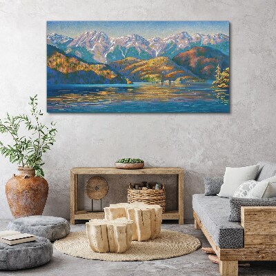 Mountain landscape in summer colors Canvas print