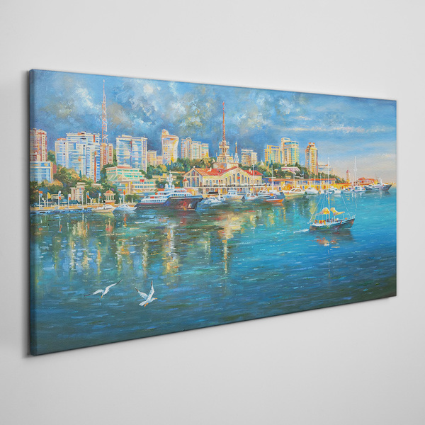 Port City in the Sun Canvas print