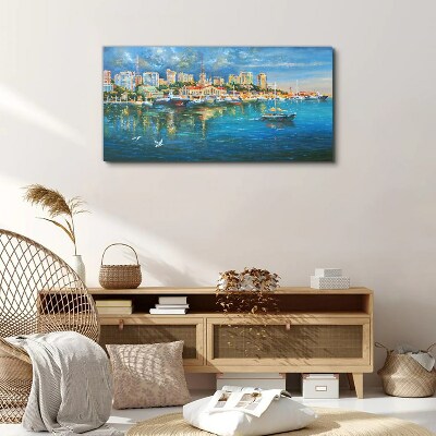Port City in the Sun Canvas print