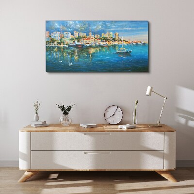 Port City in the Sun Canvas print