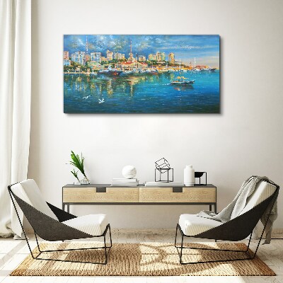 Port City in the Sun Canvas print