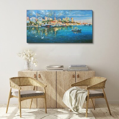 Port City in the Sun Canvas print