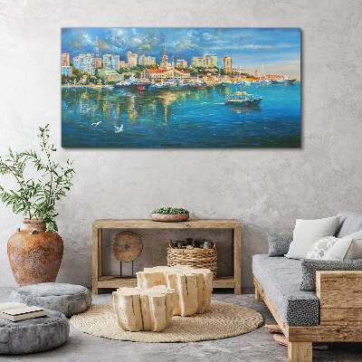 Port City in the Sun Canvas print
