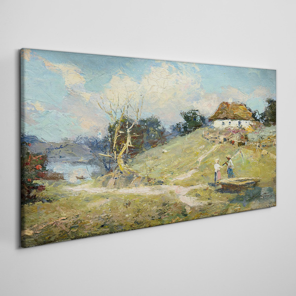Rural Scenery with Fishermen Canvas print