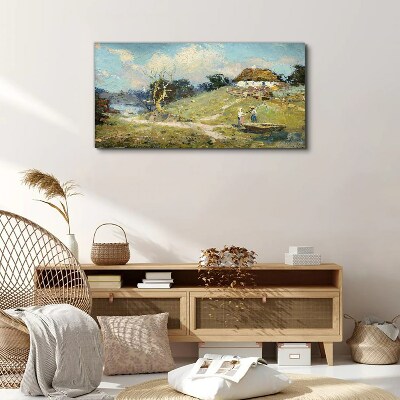 Rural Scenery with Fishermen Canvas print