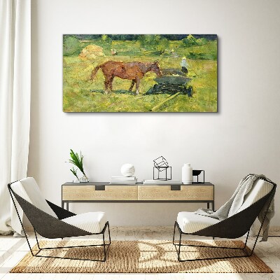 Country scene with horse Canvas print