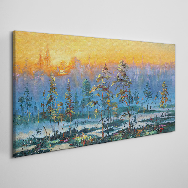 Golden Mornings in the Forest Canvas print