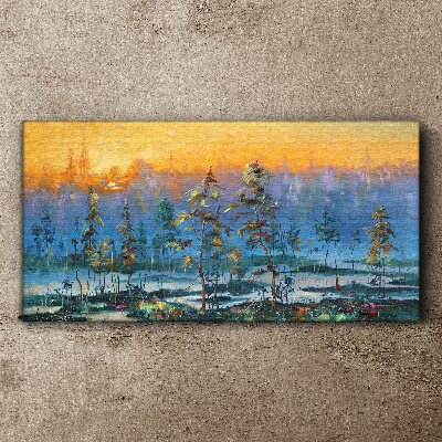 Golden Mornings in the Forest Canvas print