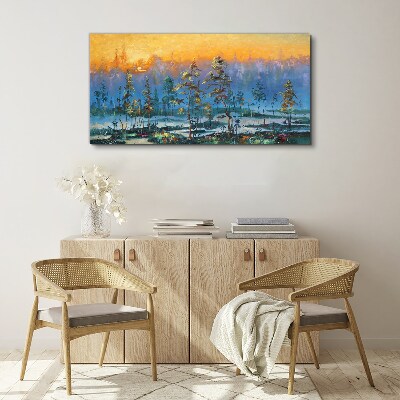 Golden Mornings in the Forest Canvas print