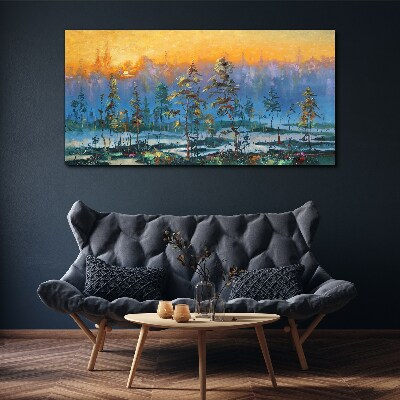 Golden Mornings in the Forest Canvas print