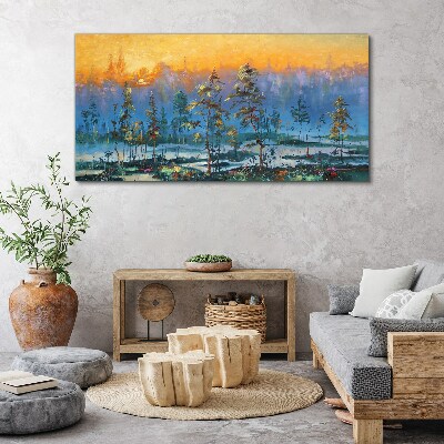 Golden Mornings in the Forest Canvas print