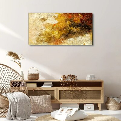 Golden reflections in abstraction Canvas print