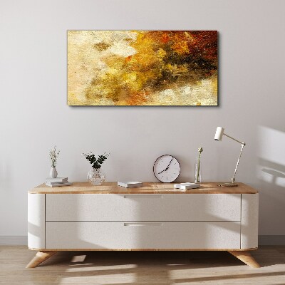 Golden reflections in abstraction Canvas print