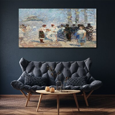 Meeting in the countryside Canvas Wall art