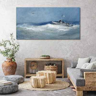 Painting ocean sea ship Canvas Wall art