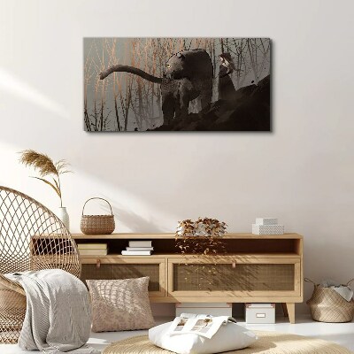 Black Panther and the Mysterious Figure Canvas Wall art