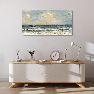 Calm sea on a summer day Canvas Wall art