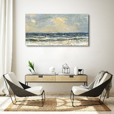 Calm sea on a summer day Canvas Wall art