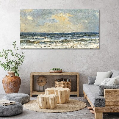 Calm sea on a summer day Canvas Wall art