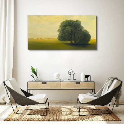 A peaceful landscape with a tree Canvas Wall art