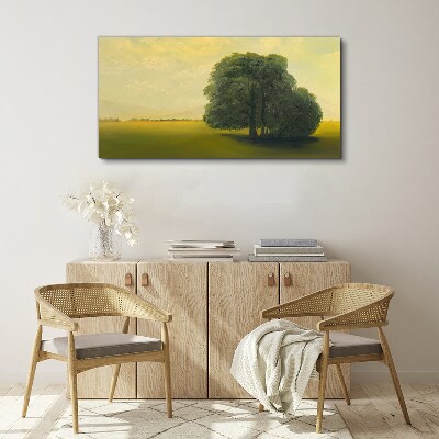 A peaceful landscape with a tree Canvas Wall art