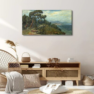 Painting trees nature Canvas Wall art