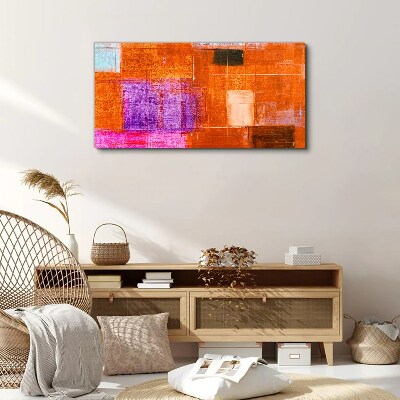 Colorful abstractions in warm shades Canvas Wall art