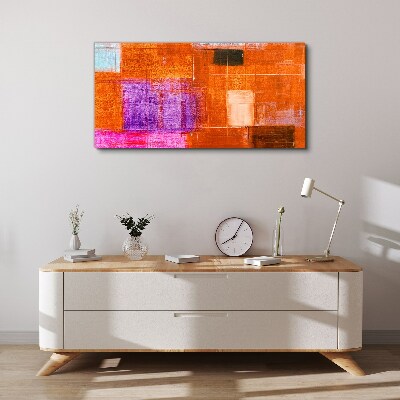 Colorful abstractions in warm shades Canvas Wall art