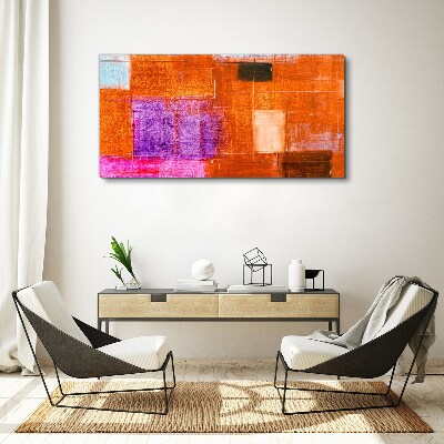 Colorful abstractions in warm shades Canvas Wall art