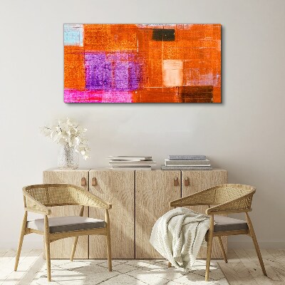Colorful abstractions in warm shades Canvas Wall art