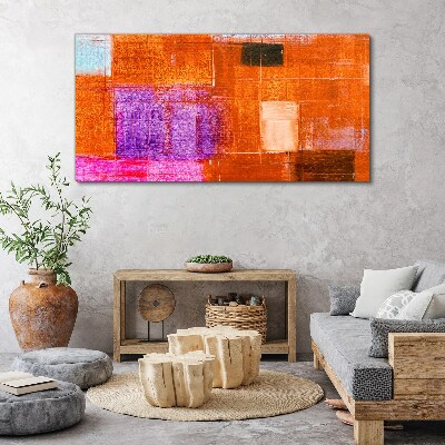 Colorful abstractions in warm shades Canvas Wall art