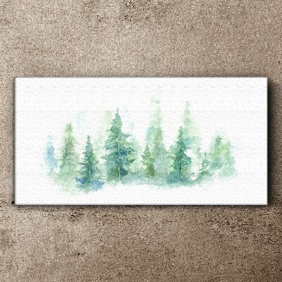Green forest fog Canvas Wall art