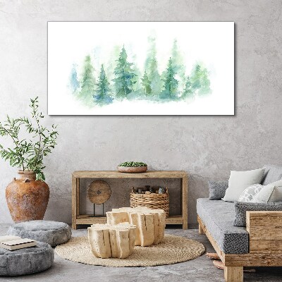 Green forest fog Canvas Wall art