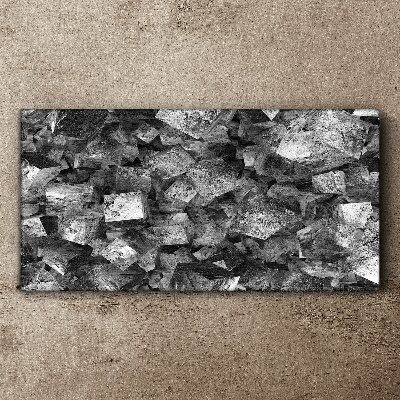 Abstract cubes in monochromatic tones Canvas Wall art