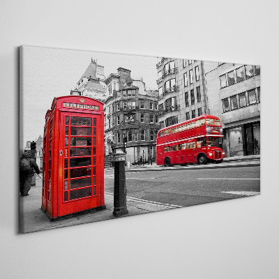 London city bus Canvas Wall art
