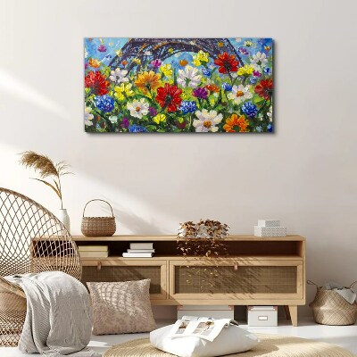 Painting flowers nature Canvas Wall art