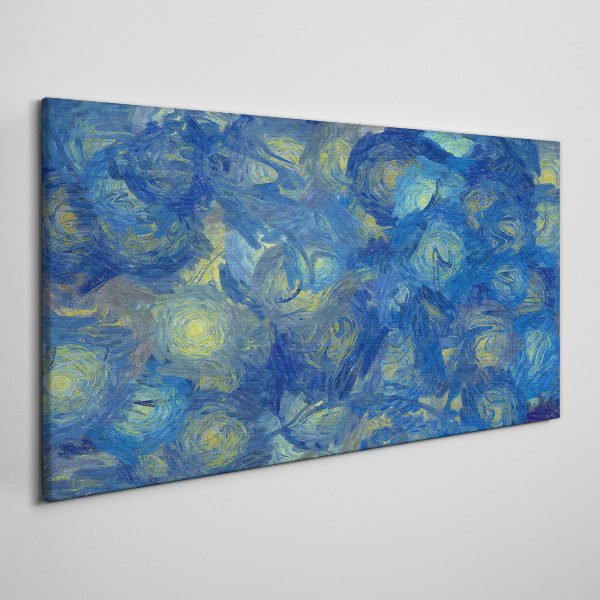 Night sky in shades of blue Canvas Wall art