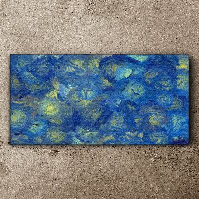 Night sky in shades of blue Canvas Wall art