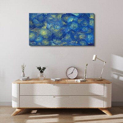 Night sky in shades of blue Canvas Wall art