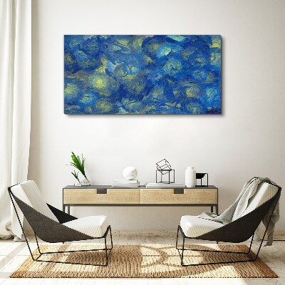 Night sky in shades of blue Canvas Wall art