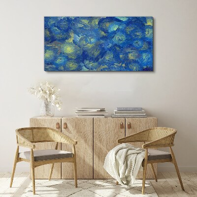 Night sky in shades of blue Canvas Wall art